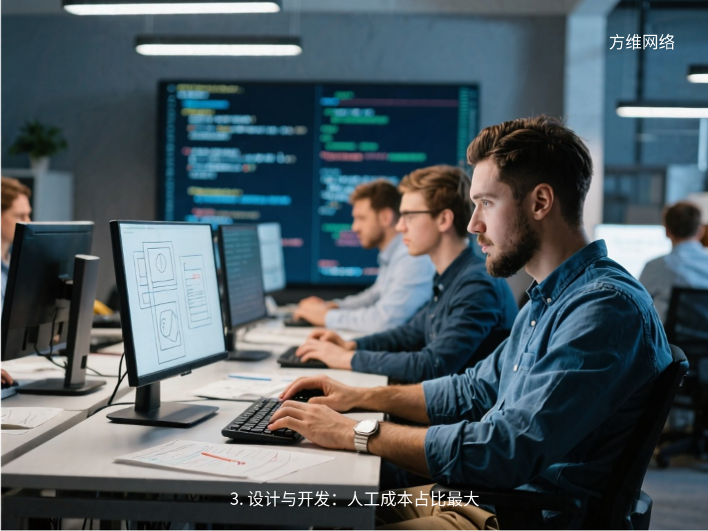 3. 設(shè)計與開發(fā)：人工成本占比最大